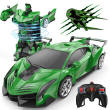 BLUEJAY Transform Rc-biler til drenge 4-7 8-12 2,4Ghz fjernbetjeningsbil 1:18 skala Transformering Robot One-Knap Deformation 360 Rotation Leget