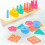 Banh Works Splash Stack & Sort Shape Sorter & Stacking Brinquedo de banho para crianas | 20 peas de espuma | Classificao de cores e empilhame 1