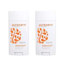 Purezero Deodorant | SANDELHOLZ | Frei von Aluminium und Parabenen, mit Backpulver und 24-Stunden-Geruchsschutz | Fr Frauen und Mnner | Angereicher