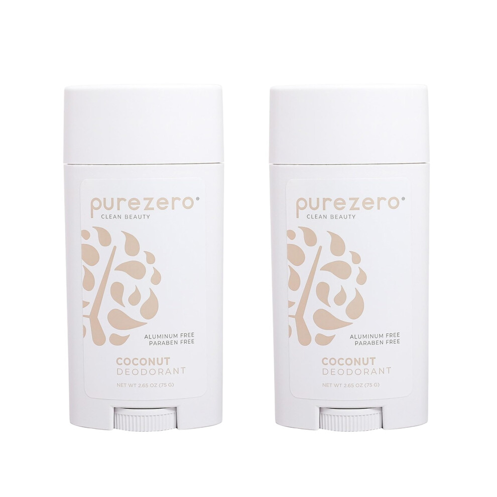 Purezero Deodorant | Coconut | Aluminum & Paraben Free With Baking Soda And 24-Hour Odor Protection | For Women & Men | Infused With Shea Butter & Coc
