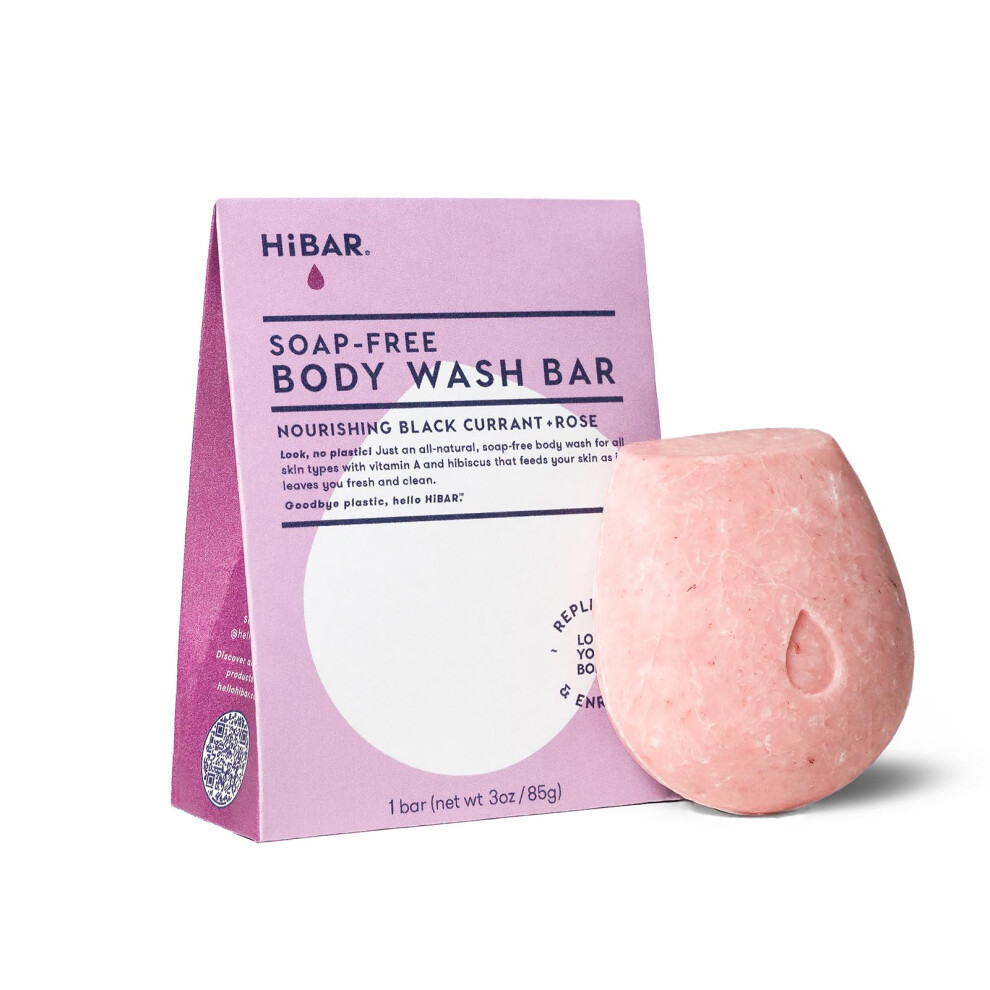 HIBAR - Nourish Solid Body Wash Bar - Replenish & Enrich - With Pomegranate Sterol & Jojoba Protein - Daily Use & Sensitive Skin - Plastic  Parab-image-OPC-PHWW6TJ-NEW