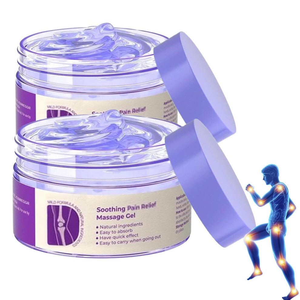 Iekufes Joint Purple Gel Soothing Massage Cream Full-Body Joint Support For Knees Lumbar Neck Hands & Feet(2Pcs)