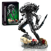 HIGH GODO Alien Mech Xenomorph Warrior Stavebnice pro dospel hororov akcn figurka se zkladnmi drky pro chlapce ve veku 8-14 let Perfektn pro n