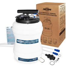FIRSTINFO A1107USY3 Patenterad 10,5L / 2,7 gallon pneumatisk/manuell oljevakuumsug | Oljebytespump | 47 tums rr | Taiwan