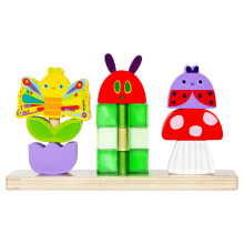 I bambini preferivano Eric Carle Toddler giocattoli il giocattolo di impilamento in legno di Caterpillar molto affamato con 10 miscele e abbinamento