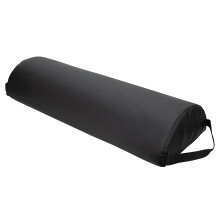 Almofada de reforo meio redonda ForPro Premium Jumbo para leo de massagem e ioga e resistente a manchas 9 W x 4,5 """" A x 26 L preta