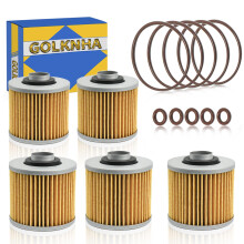 lfilter-Set, kompatibel mit Yamaha Raptor 700/700R V Star 650 TT500C XT500C OEM# 4X7-13440-01-00 4X7-13440-90-00 (5er-Pack)