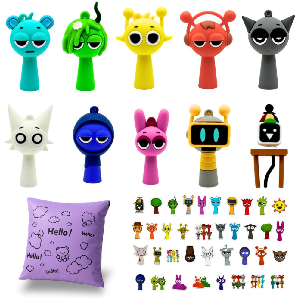 Vbstar Sprunki Spielfiguren-Set Sky Wenda, Mr. Fun Computer, Pinki, Simon & Mehr Sammelbare Phase 1 & 2 Actionfiguren, Bei Kindern Beliebte M-image