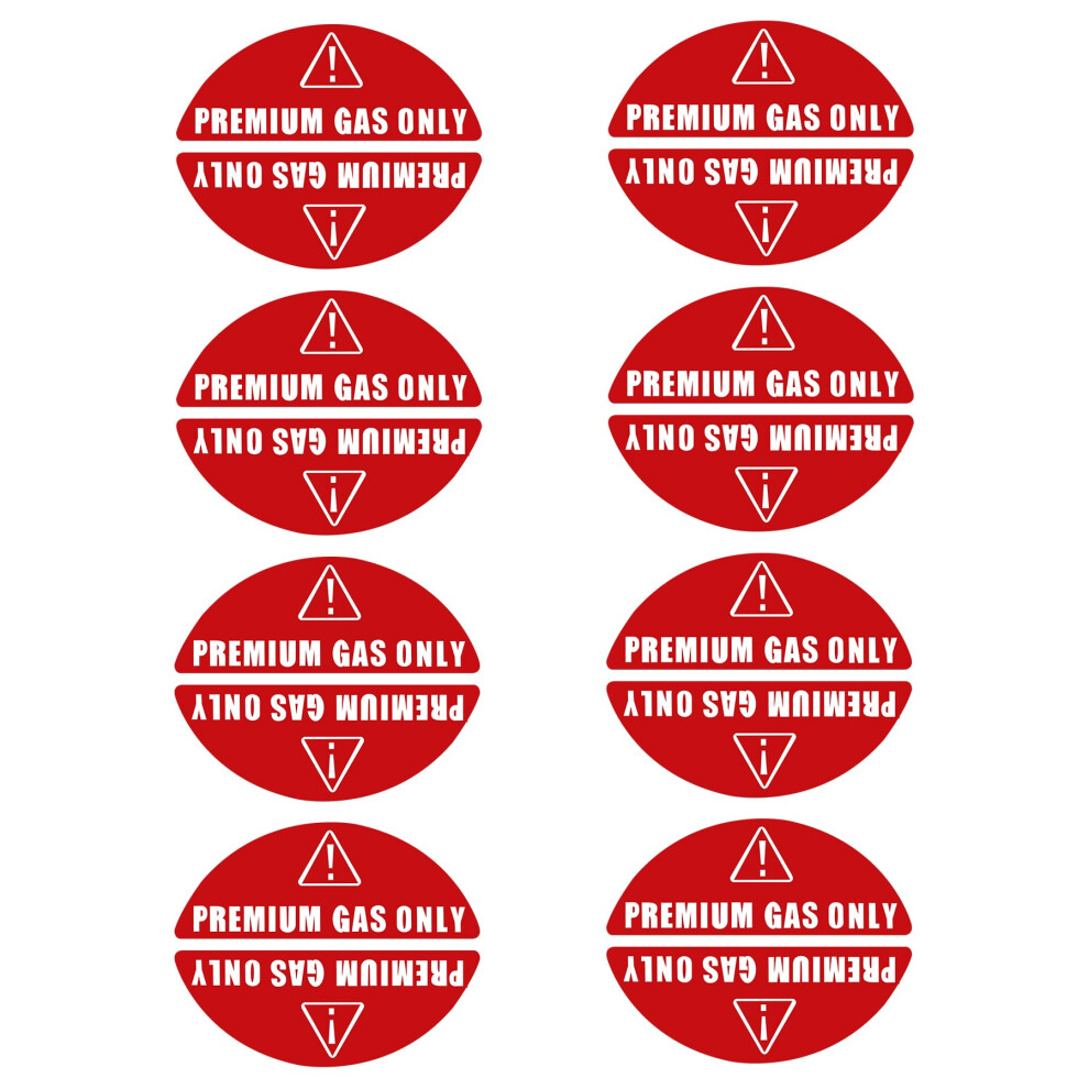 Quickmarine 8 Pairs Of Premium Gas Only Stickers For Car Van Truck Vehicle Boat Oil Tank Fuel Filler Cap Lid Cover Weatherproof Adhesive Decals 683370658783