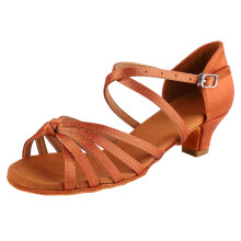 Soft Comfortable Latin Shoes Fashion Dance Shoe for Children Girl Brown 31