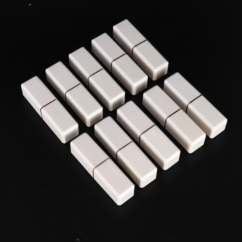 10pcs Square Shape White Four Leaf Clover DIY Empty Lipstick Tube Lipstick Making Tools 2