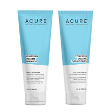 Acure Vivacious Volume Shampoo & Conditioner Set - Lightweight Formula for Full  Bouncy Hair  Enhances Body & Lift  Vegan  8 Fl Oz Each