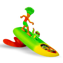 Surfer Dudes Legends & Surfer Pets Wellenbetriebenes Mini-Surfer-Haustier und Surfbrett-Strandspielzeug     Cocoa Moe und Cruncher