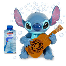 Stitch NO Spild Musical Bubble Machine | Boblelegetj til smbrn og brn | Eksklusivt Amazon-legetj med 16 oz ekstra bobleoplsning (farverne p