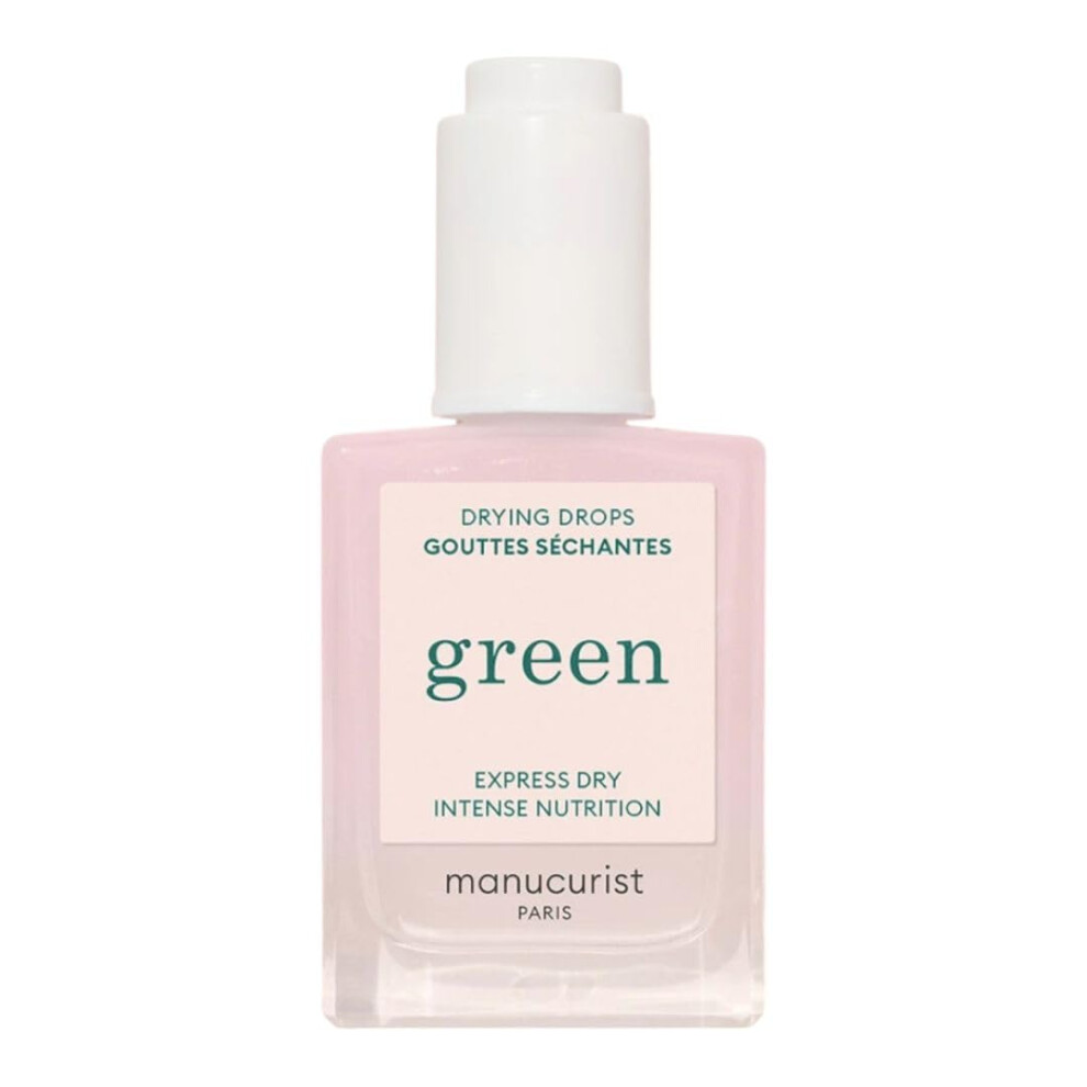 Manucurist Green Nail Polish Drying Drops - Fast Dry Nail Polish - Halves Drying Time - Nourishing Nail Care - 49.5% Bio-Sourced - Nail Oil - Cut
