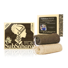 Autentick africk stov houba SubSahara 2 kusy exfoliacn scrubber pro vechny typy pleti Koupelov houba pro cestovn na oblicej a telo Prenosn