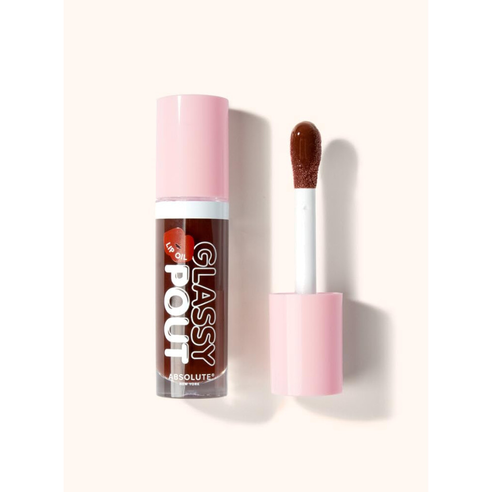 Absolute New York Glassy Pout Lip Oil Long Lasting Hydration Ultra Glassy Shine Non Sticky Lip Oil (Mlgl06 Savory)