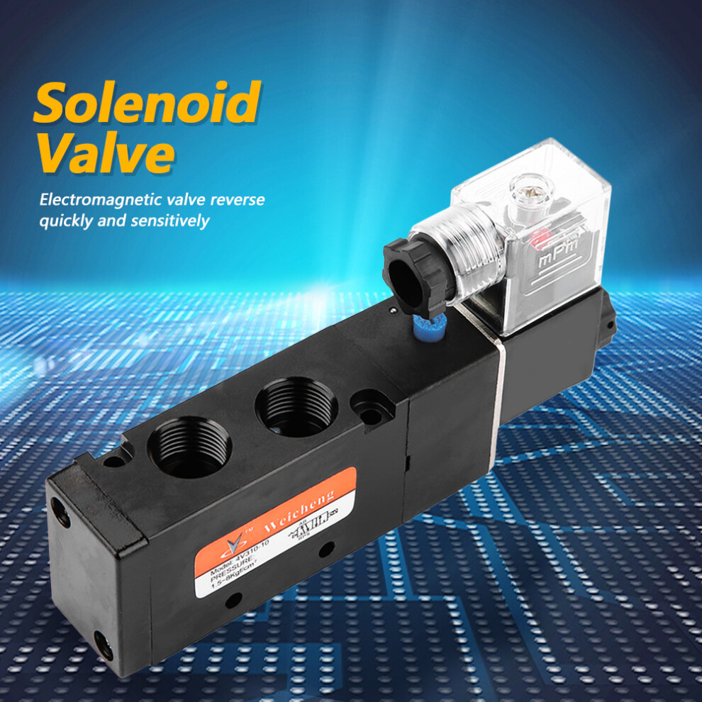 G3/8" Solenoid 4V310-10 2 Position 5 Port Pilot Operated Electromagnetic Valve (Ac220v) 3761324625320