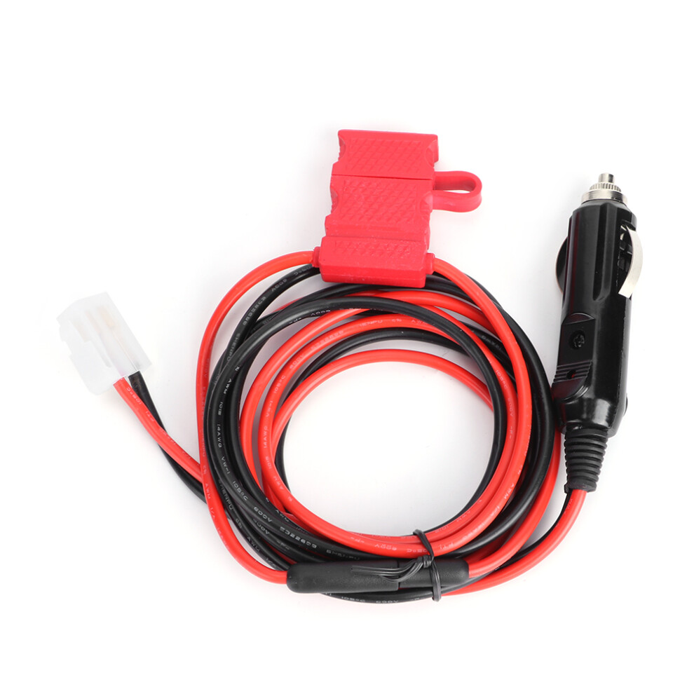 1.5M 4.9Ft 12V Cigarette Lighter Car Radio Power Cable T Shaped 2Pin Cord Fit For Kenwood Tm-201B 4631324625356