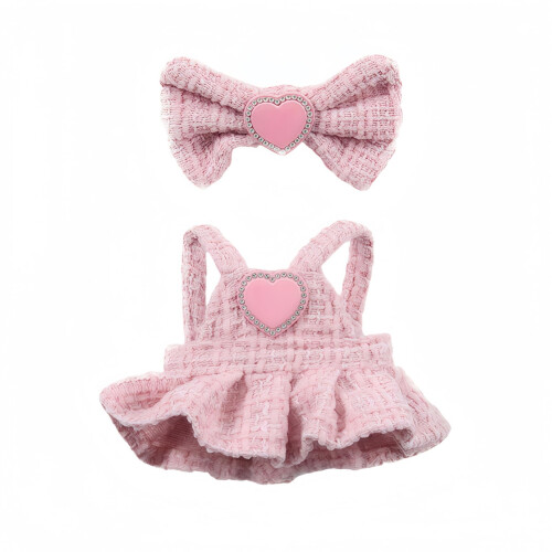 Conjunto de roupas de boneca de 17 cm (sem boneca) Conjunto de roupa de vestido de 2 peas para terno de 6,7 polegadas, chapu chique de luxo e a 1