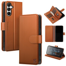 Shieldtop Kompatibel med Samsung Galaxy A26 5G Pung-etui med kortholder Kvinder Mnd RFID-blokerende PU-lder Folio Flip TPU Beskyttelsescover Kr