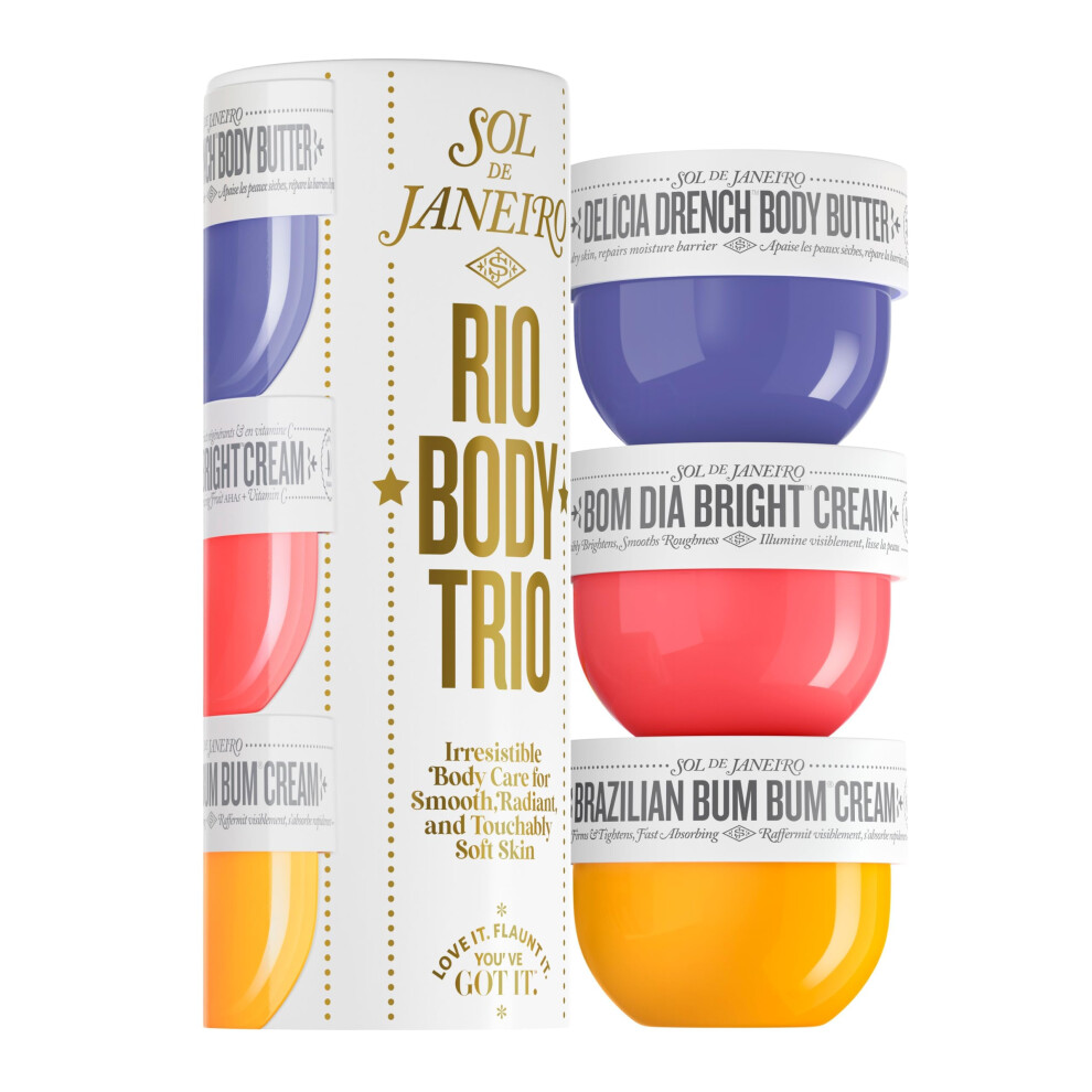SOL DE JANEIRO Rio Trio Body Cream Discovery Set - Brazilian Bum Bum Cream  Delicia Drench Body Butter  Bom Dia Bright 50 ml - Amazon Exclusive