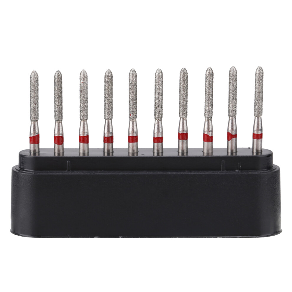 10Pcs Cr-22F Dentistry Stainless Steel 1.6Mm Round Handle Dental Diamond Burs Drills 9451324626475