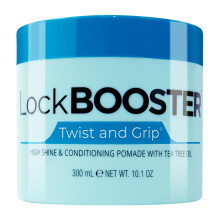 Gel de trana Style Factor Lock BOOSTER Twist & Grip (10,1 onas) com leo de tea tree - Gel de trana de cabelo sem frizz e de fixao forte, se