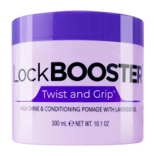 Gel de trana Style Factor Lock BOOSTER Twist & Grip (10,1 onas) com leo de lavanda - Gel de trana de cabelo sem flocos e sem frizz de fixao