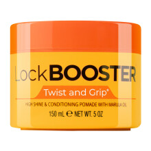 Style Factor Lock BOOSTER Twist & Grip Braid Gel (5 onas) com leo de Marula - Gel de trana de cabelo sem frizz e sem flocos de fixao forte p