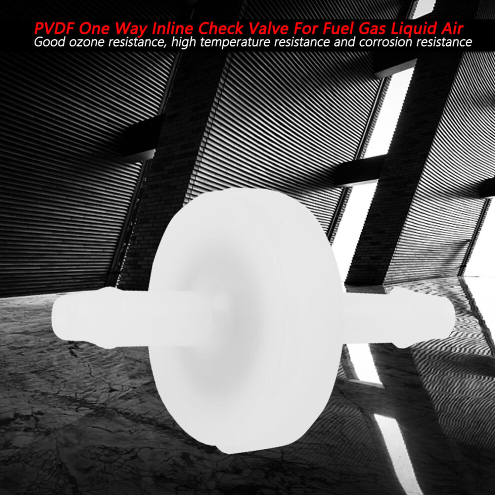 Pvdf One Way Inline Check Valve For Fuel Gas Liquid Air( 1/8") 5001324627503