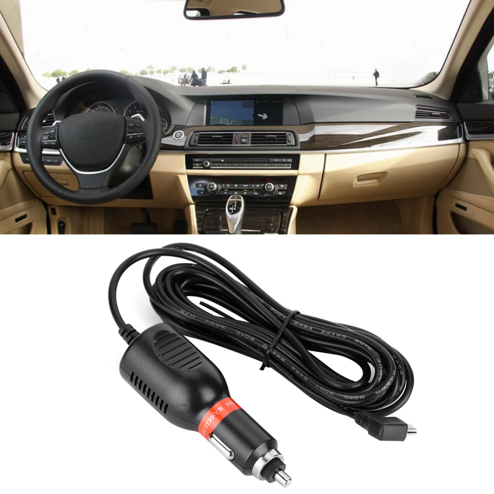 12-24V 11.5Ft Car Driving Recorder Gps Navigator Cigarette Lighter Charging Line Cable 8451324628050
