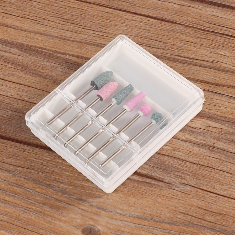 6pcs Nail Drill Bits File Grinding Head Set Electric Manicure Pedicure Nail Art Tools 01#