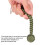 Security Protecting Round Umbrella Rope Key Ring Self Defense Ball Keychain(Green) 5