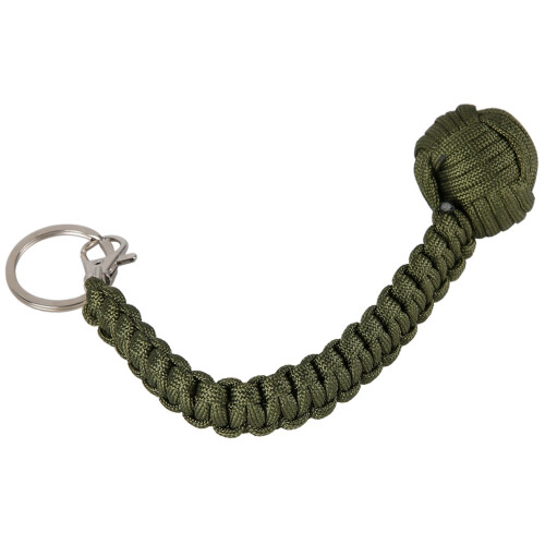 Security Protecting Round Umbrella Rope Key Ring Self Defense Ball Keychain(Green) 1