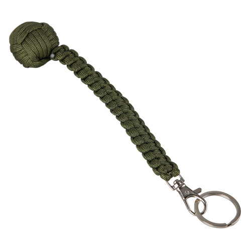 Security Protecting Round Umbrella Rope Key Ring Self Defense Ball Keychain(Green) 2