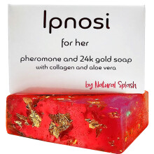 lpnosi Sabonete de Feromnio para Mulheres Barra Luxuosa com Colgeno Ouro 24K e Limpador Hidratante de Aloe Vera com Aroma Natural - por Natural