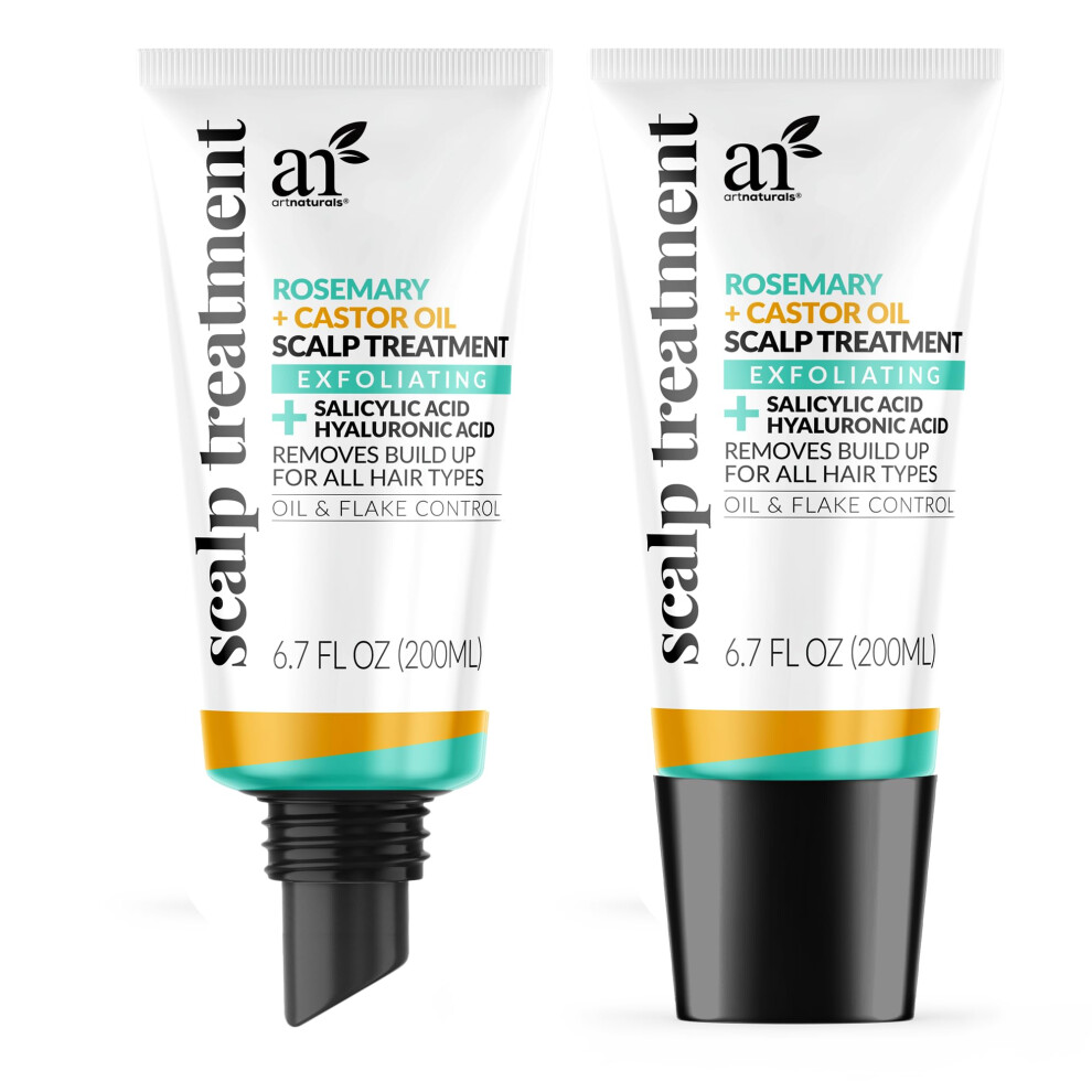 Artnaturals Rosemary + Castor Oil Scalp Treatment- Gentle Formula For Sensitive Scalps Reduces Flakiness & Supports Hair Restoration