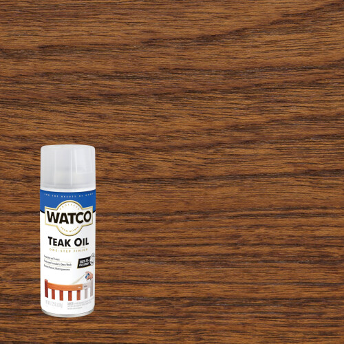 Spray de acabamento para madeira com leo de teca Watco 11,25 onas transparente 1