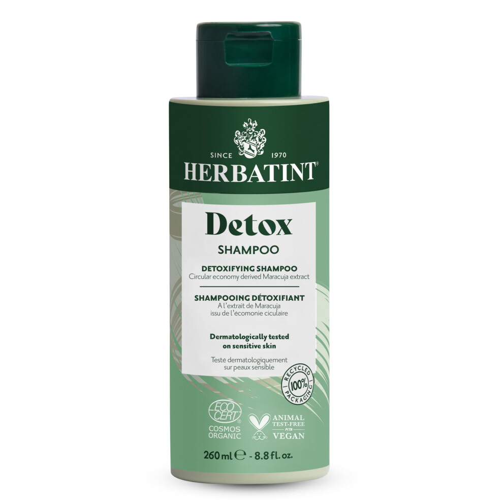 Herbatint Detox Shampoo - Revives & Purifies Scalp & Hair - Removes Buildup Oils & Hard Water Residue - Free Of Sulfates & Parabens - Infused Wi