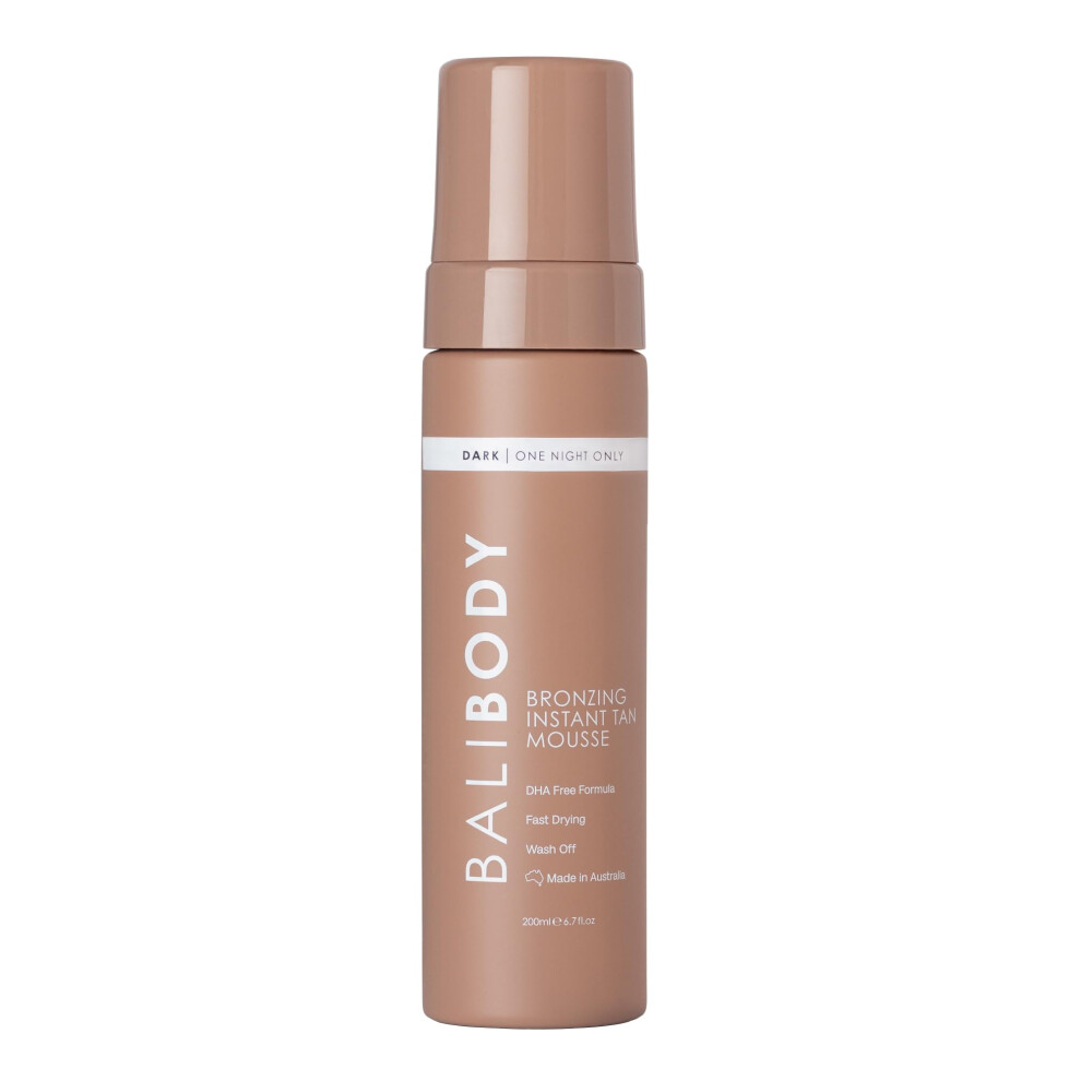 Bali Body Dark Instant Tan Mousse | Self Tanner Streak-Free With Quick-Dry Tanning | Chocolate-Tinted Sunless Tanner With Natural Looking Fake T