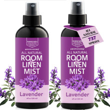 Aromasong 100% Natuurlijke Lavendel Spray | 2-Pack | Ontspanning - Spray voor Slaapkamers & Linnen 4 Fl Oz
