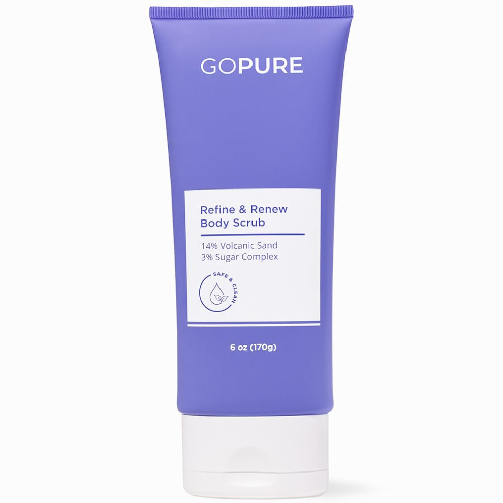 Gopure Refine & Renew Body Scrub - Smoothing Body Exfoliator Softens And Hydrates The Look Of Rough Dry Skin