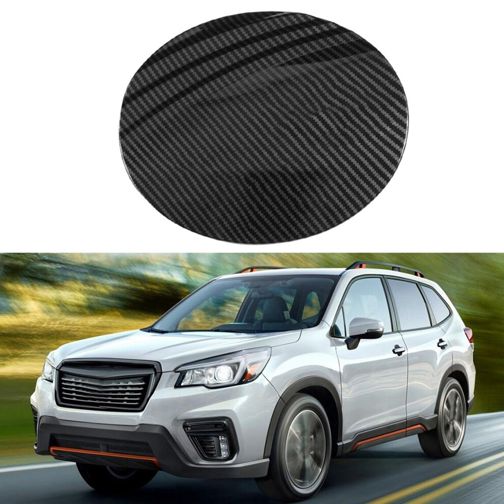 Carbon Fiber Style Car Gas Tank Cap Abs Fuel Filler Cover Trim Fits For Subaru Forester Sk 2019 9341324630698