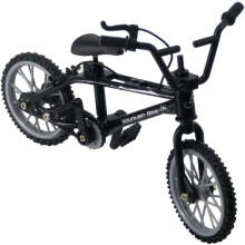 Zwarte 1/18 Diecast Fiets Actiefiguur Speelgoed, Mini Vinger Mountainbike Fiets Art Crafts Decor