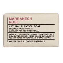 Wavertree & London 100 % natrliches Seifenstck mit Marrakesch-Rosenduft, 200 g, feuchtigkeitsspendendes, dreifach gemahlenes franzsisches Seifenst