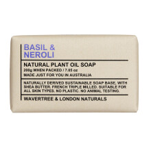 Wavertree & London 100 % natrliches Seifenstck mit Basilikum- und Neroli-Duft, 200 g, feuchtigkeitsspendendes, dreifach gemahlenes franzsisches Se