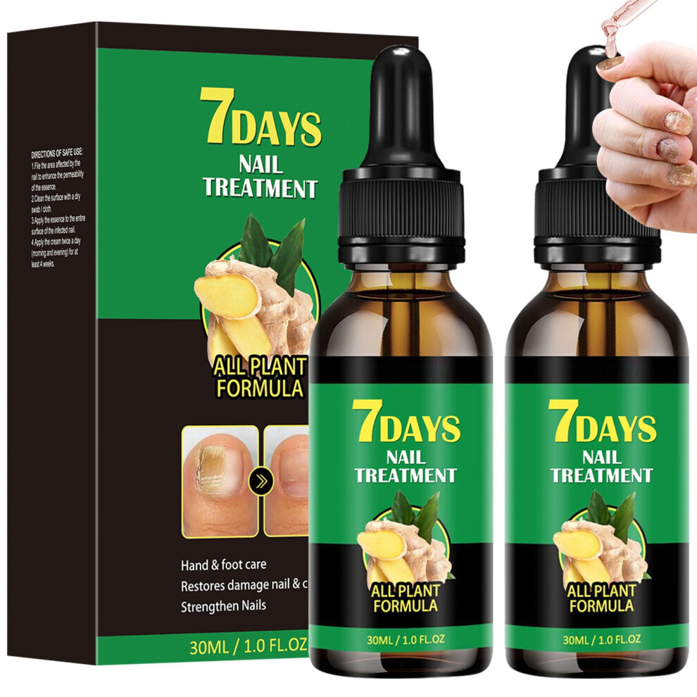 7days Ginger Nail Treatment 2Pcs Nail Support Nail Care Nail Treatment Ginger Nail Growth Serum Ginger Cuticle Care Oil for Nails Cuticle Seru