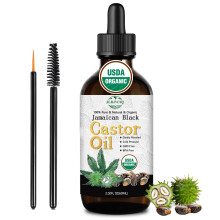 MMPANG USDA Bio-Jamaikanisches schwarzes Rizinusl  100 % reines, kaltgepresstes, hexanfreies und veganes 2-Unzen-Braunglasflschchen mit Tropfer un