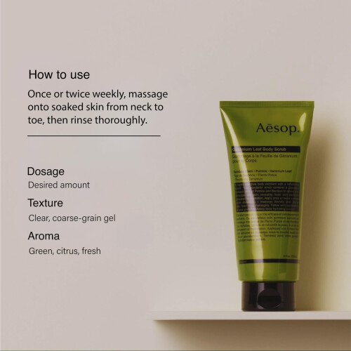 Aesop Aesop Geranium Leaf Lichaam Cleanser + Scrub | 500 ml + 175 ml 2